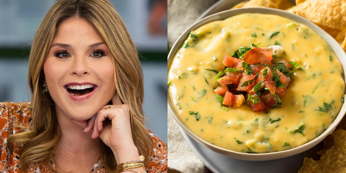 Jenna’s supreme home cooking is this very simple queso