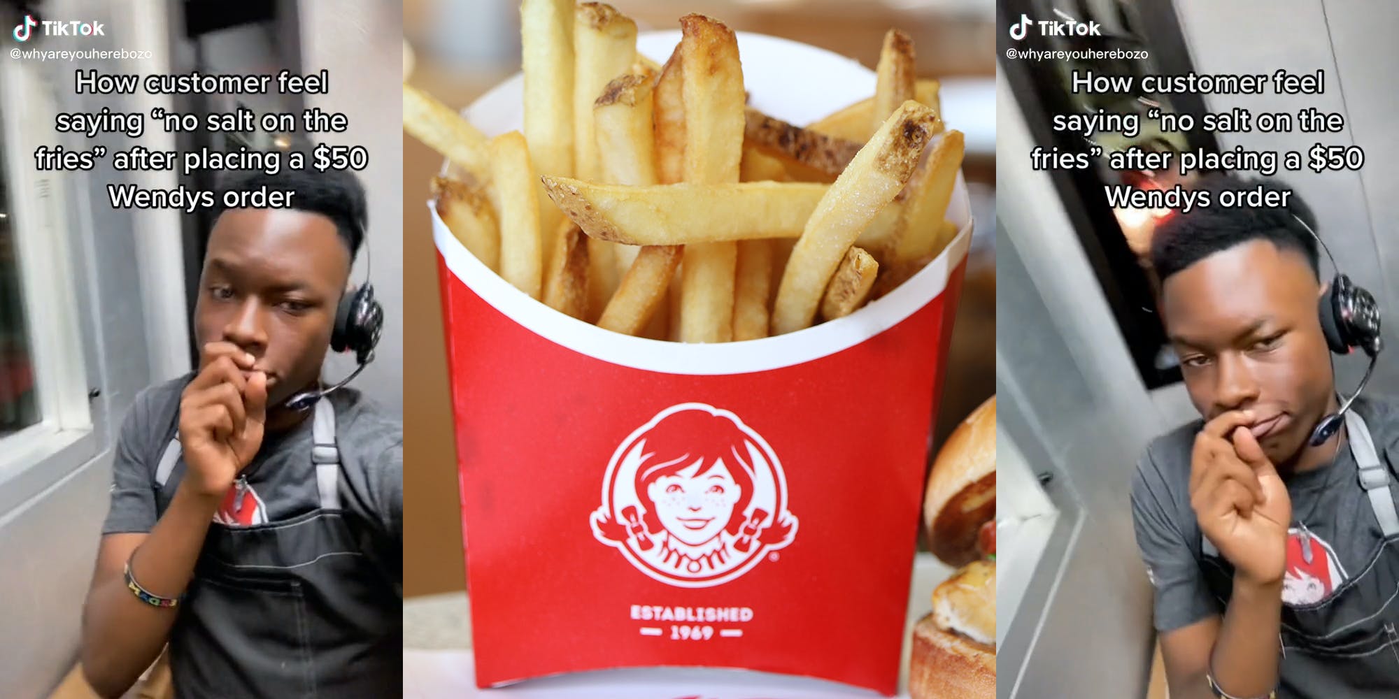 ‘Don’t even worry about that diet coke’: Wendy’s employee mocks customers who request ‘no salt on the fries’ on $50 order